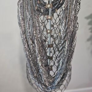 Croft & Barrow Gray and Silver Crystal Accents